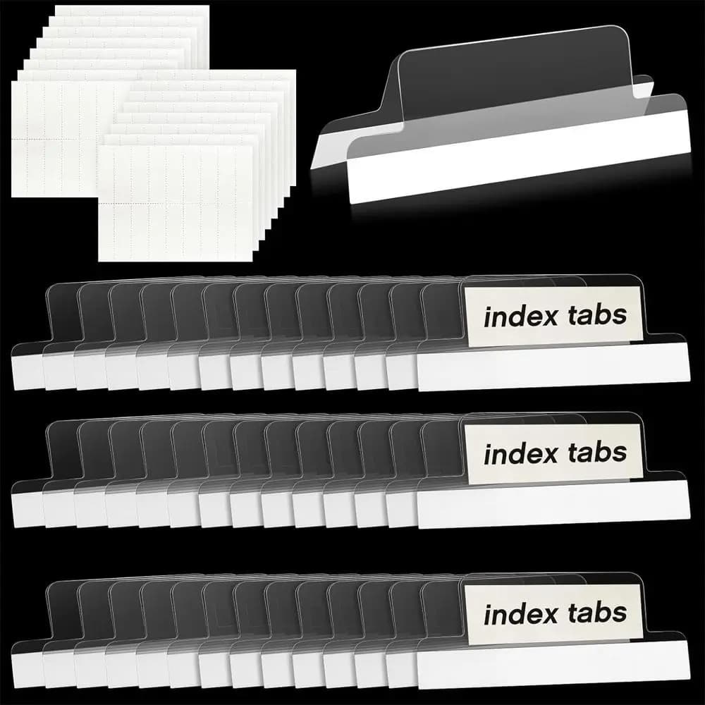25 linguette indice autoadesive per supermercato, separazione della pagina, archiviazione di file, cartella di archiviazione, etichetta indice, etichetta, documenti