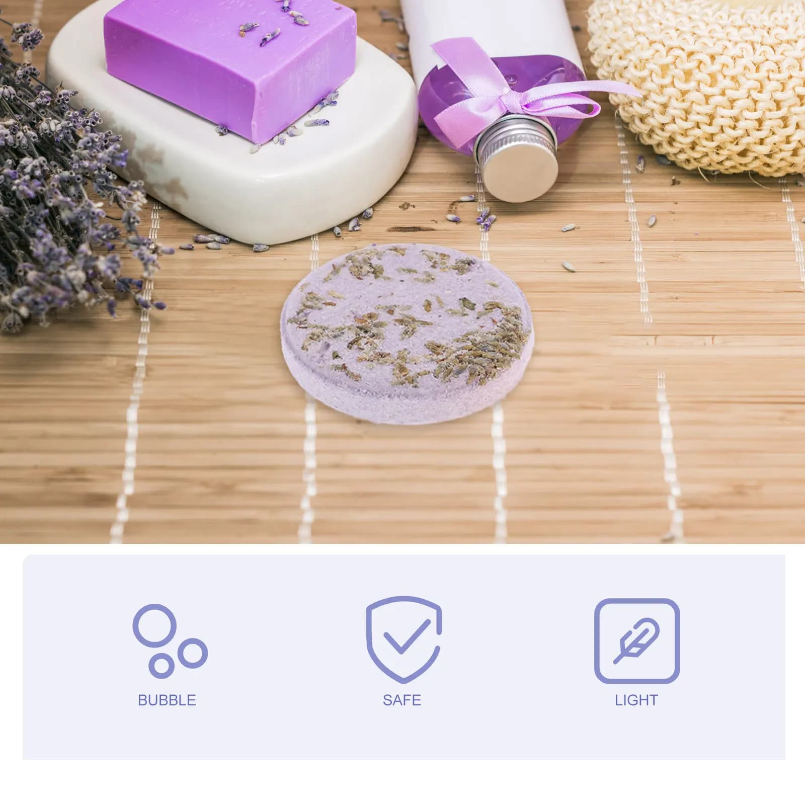 6 Pezzi Pastiglie Aromatiche per Bagno a Scioglimento Rapido con Sale Marino, Ammorbidiscono le Cuticole, Leniscono la Pelle, Alleviano la Fatica, per Casa, Viaggi, Spa, Doccia