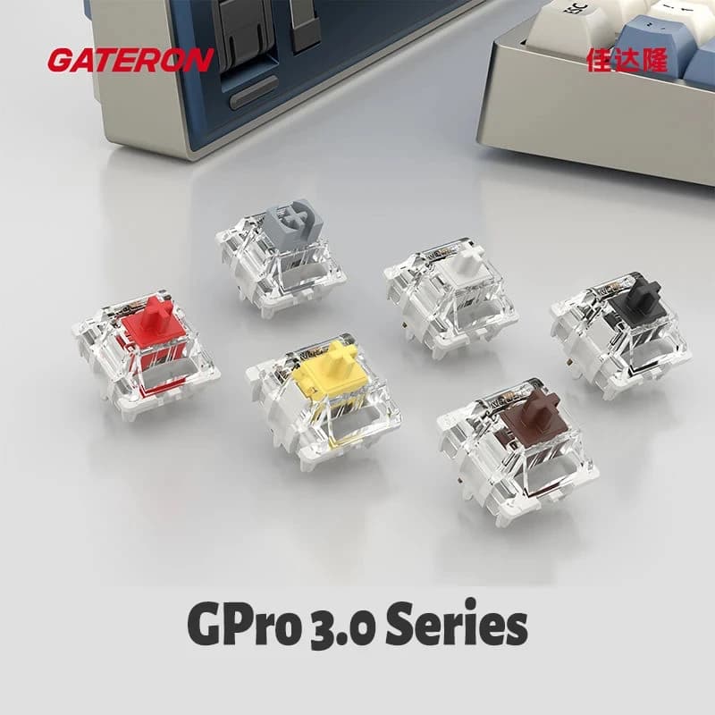 Gateron Pro 3.0 V3 Interruttore 3pin RGB Lineare Tattile Rosso Bianco Giallo Argento Marrone Nero Interruttore Per Tastiera Meccanica Pre Lubrificato