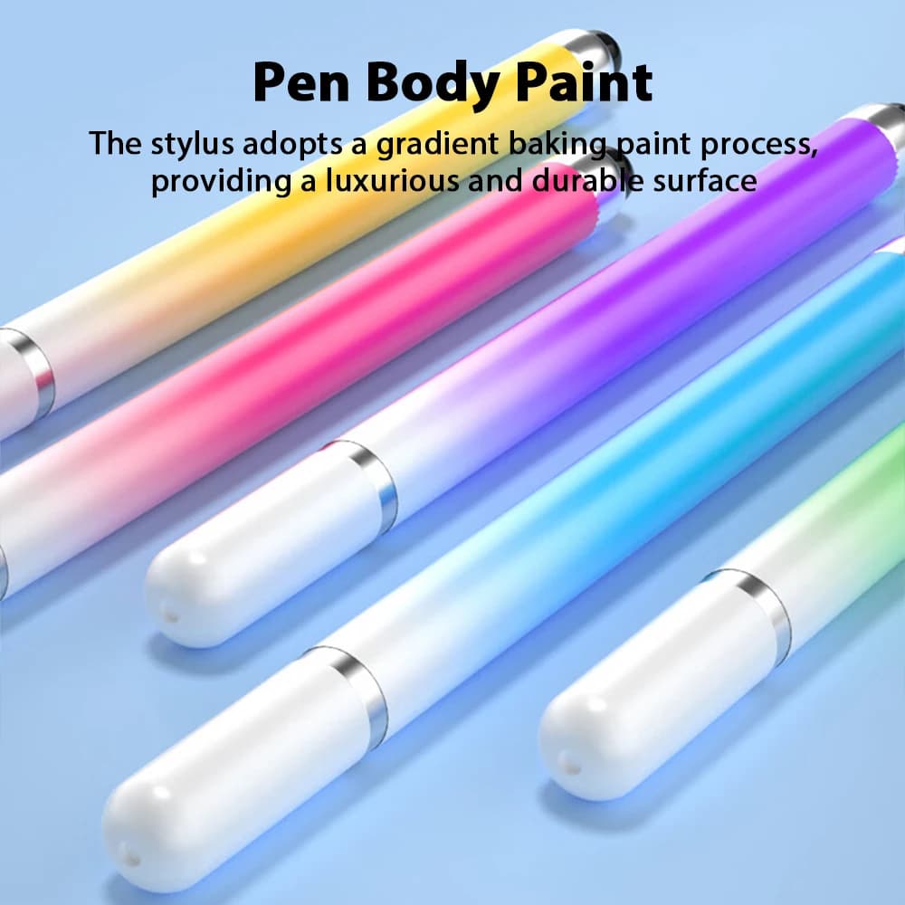 Penna Stilo Universale 2 in 1 per iPad, Tablet e Telefono, per Disegno e Pittura, Punta a Disco ad Alta Precisione, Accessori per Schermo Touch in Silicone
