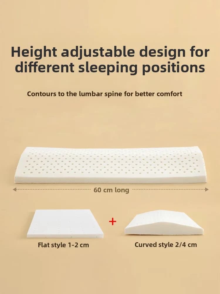 Cuscino Lombare in Lattice Rettangolare per Supporto Schiena e Comfort Domestico per Donne in Gravidanza