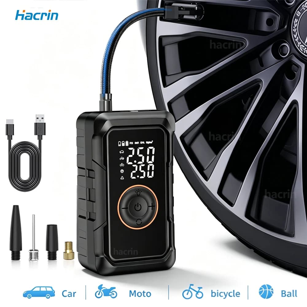 Car Tire Inflator Electric Car Air Pump Wireless Portable Tire Inflator for Car Motorcycle Bike Tyre Ball Air Compressor