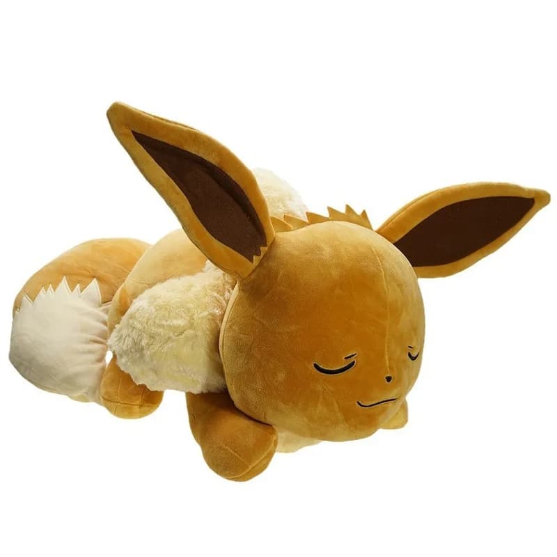 Nuovi Peluche Pokémon Carini, Giocattoli da Collezione, Morbidi, Circa 43 Cm, Regalo Adorabile per Ragazzi e Ragazze, Eevee Evoli Dormiente