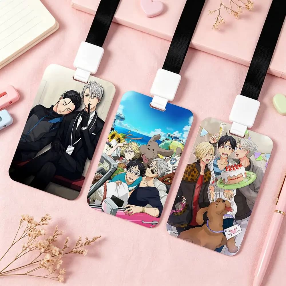 Yuri On Ice NFC Contactless Sliding Card Sleeve For Student Cards, Bus Cards, ID Cards, And Work Permits