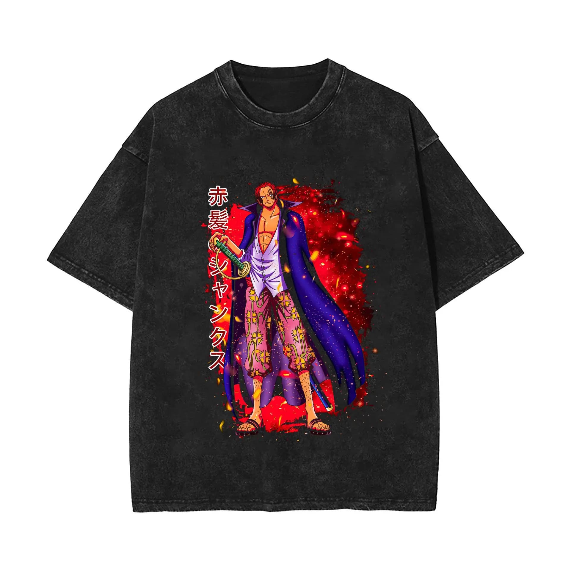 T-Shirt Anime One Piece per Uomo, Estate 2026, Cotone Casual, Stile Streetwear Y2K Unisex