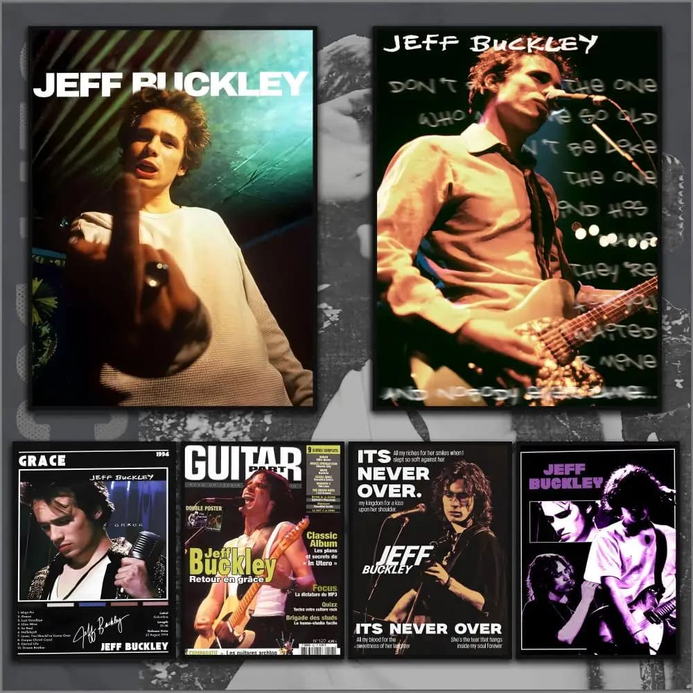 J-Jeff B-Buckley album Copertina Poster Casa Soggiorno Camera da letto Bar Corridoio Appiccicoso Stampa artistica da parete Decorazione estetica