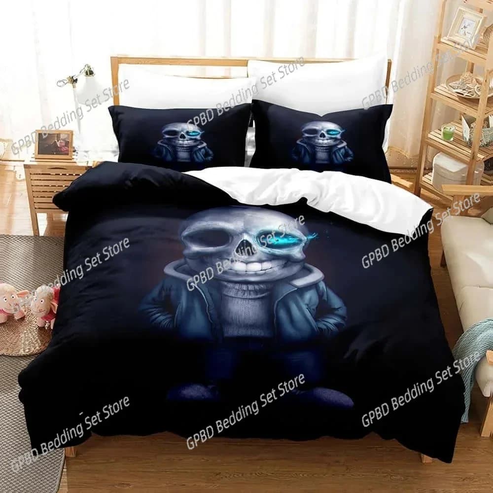 3d Cartoons Undertale Sans Bedding Set Single Twin Double Queen King Cal King Size Bed Linen Set
