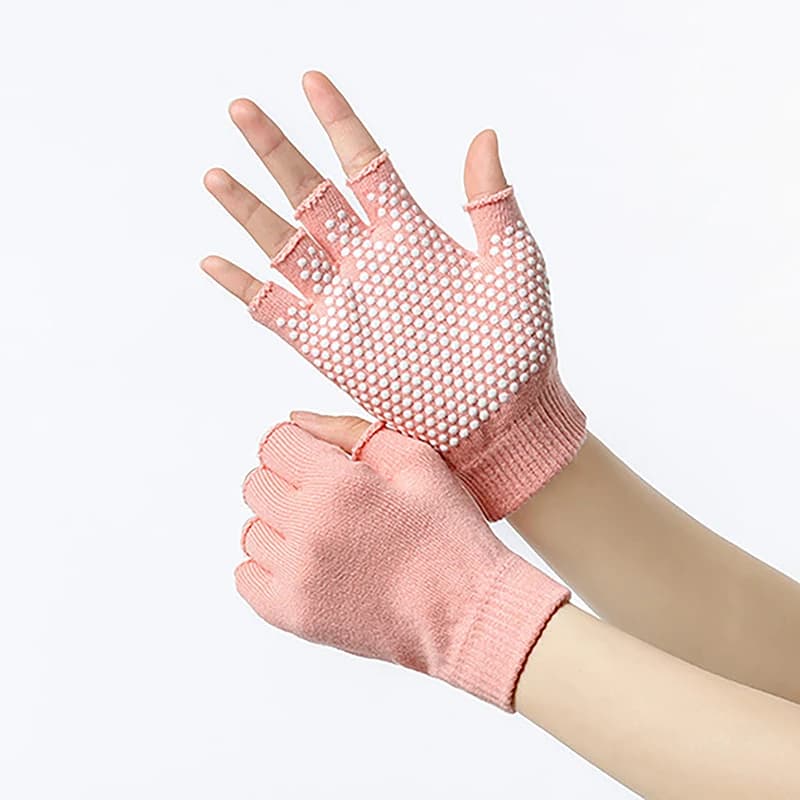 Women's Anti-slip Yoga Gloves Breathable Training Gloves for Pilates Fitness Half-Date Sports Training Gloves for Outdoor Cycling Fishing for Gym