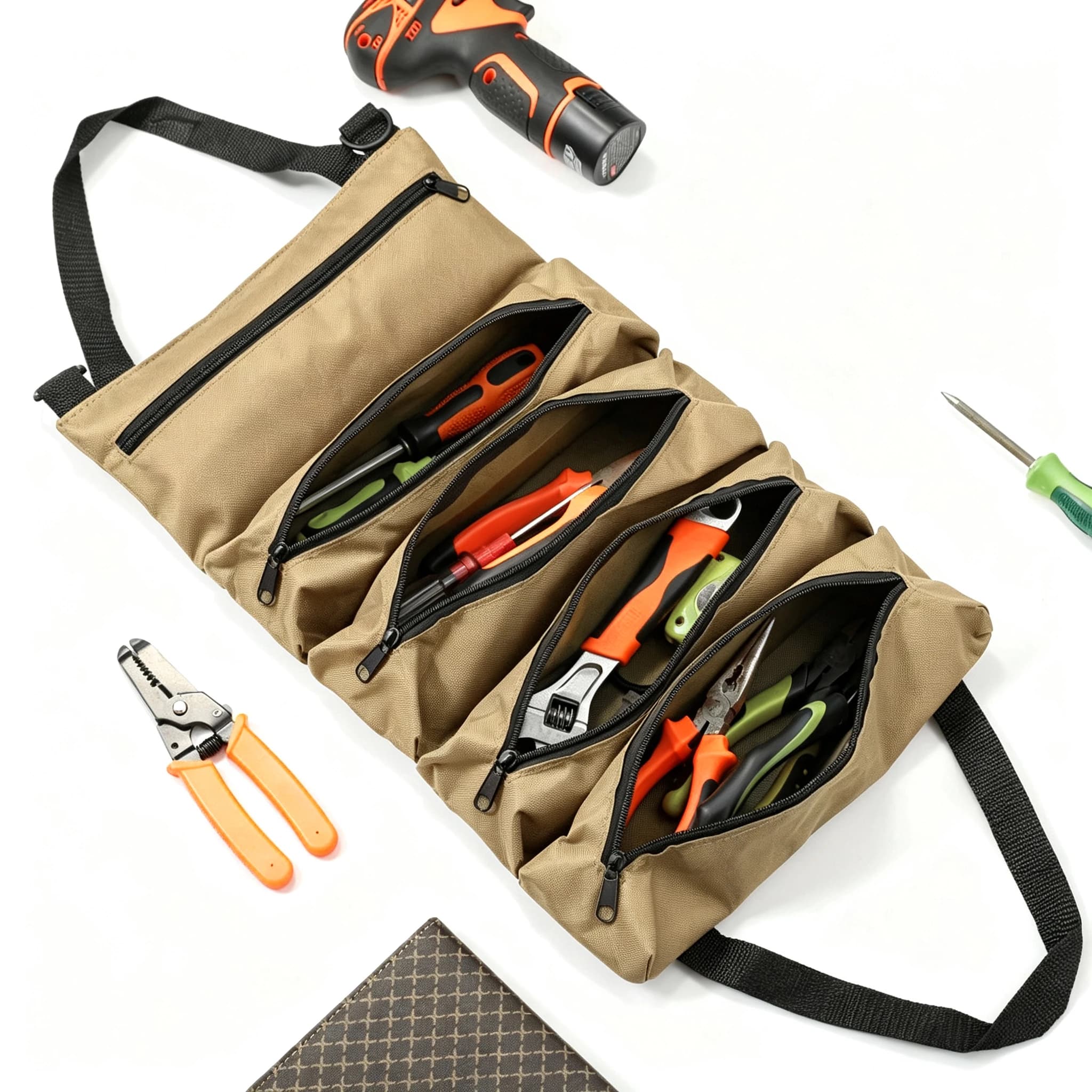 Wrench Rolling Pouch Tools Bag Bucket Wrap Roll Storage Case Workpro Carrier Organizer Work Bags Tool Roll Up Bag Organizadores