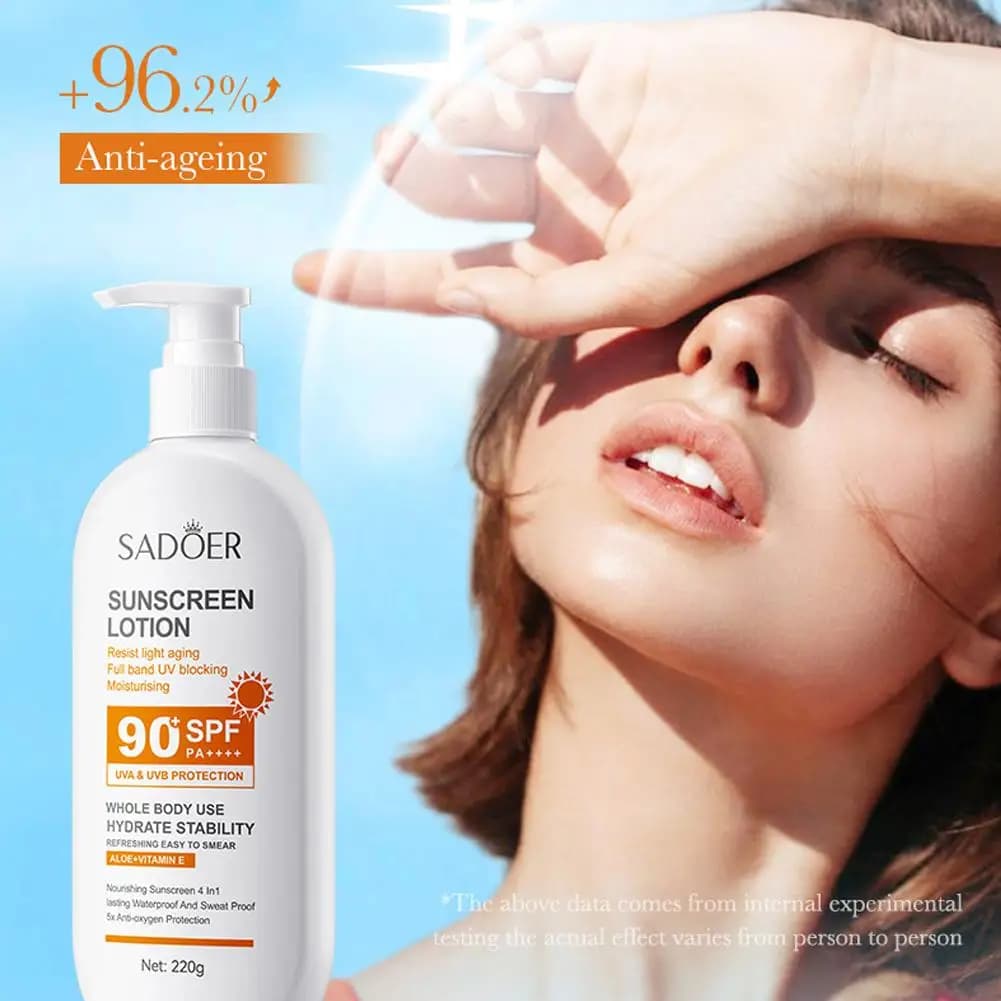 Sunscreen SPF90+ UV Radiation Protection Lsolation Whitening Moisturizing Brightening Face Body Arms Thighs Sunblock Skin Care