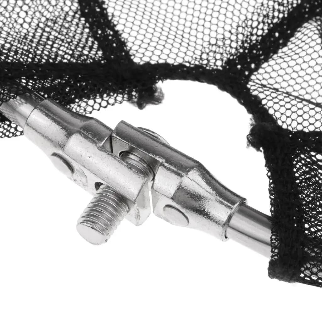 Testa di Rete da Pesca Pieghevole in Acciaio Inossidabile con Telaio Triangolare in Nylon Multifilamento per Pesca in Fiume e da Barca