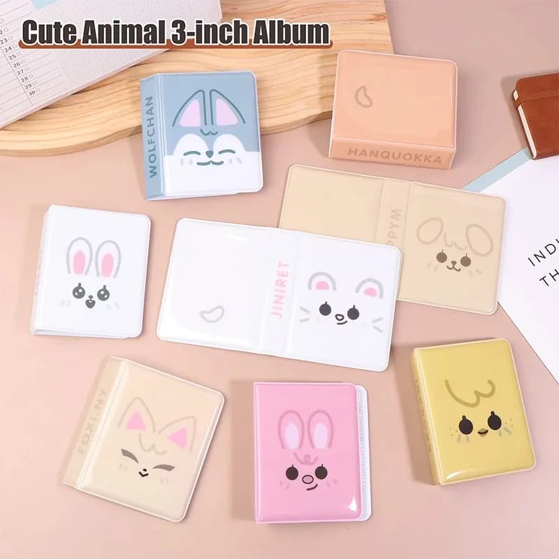 SKZOO Stray Kids Album Fotografico da 3 Pollici con Animali Cartoon, Album per Cartoline, Raccoglitore per Immagini di Idoli, Libro per Carte Collezionabili