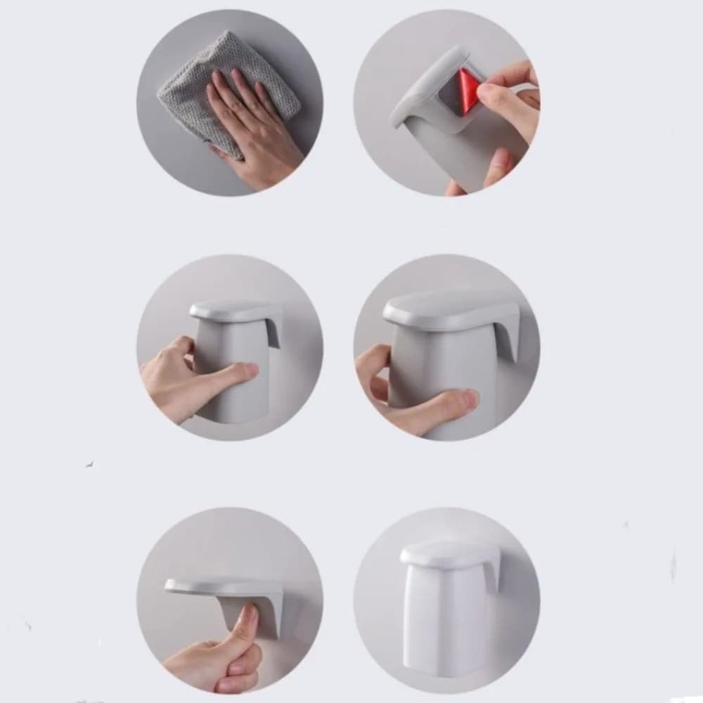 ABS Magnetic Toothbrush Cup Holder Drainage Design Wall Mounted Bathroom Organizer Inverted Suspension Toothbrush Storage Rack