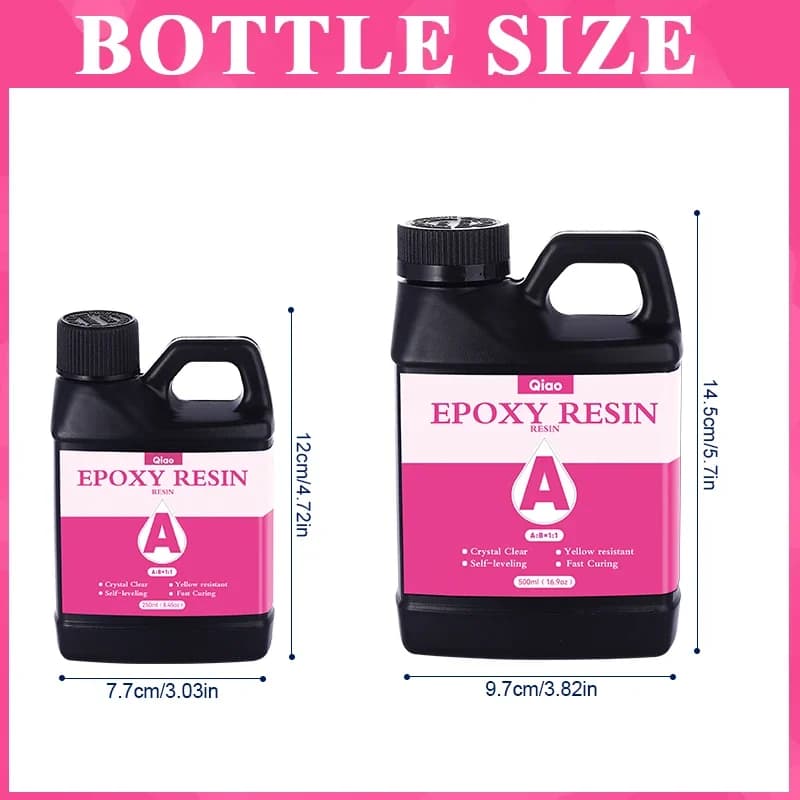 Resina Epossidica Trasparente a Polimerizzazione Rapida, Facile da Miscelare, Formula Resistente al Calore per Creazioni Fai-da-Te, Rivestimenti, Colate e Arte con Resina