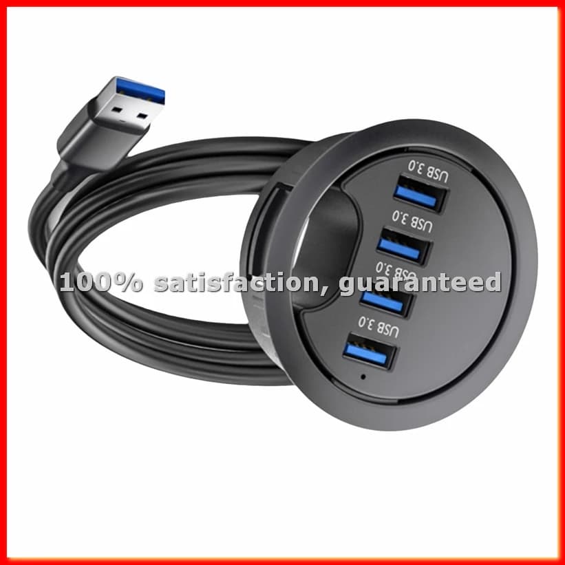 Hub USB con Lettore di Schede, Docking Station USB per Computer, Hub Desktop a 4 Porte 3.0, Splitter-A22U