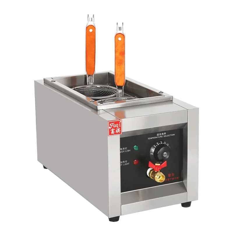 Cuocipasta elettrico in acciaio inossidabile Macchina per pasta a due fori per uso commerciale