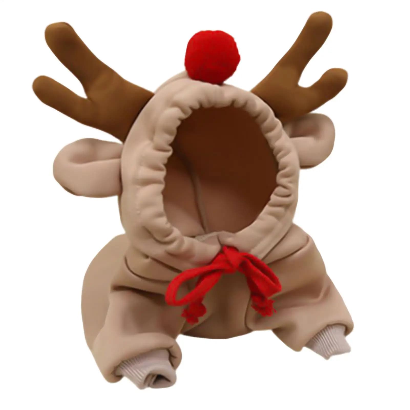 Piccolo animale domestico gatto vestiti per cani costume festivo orecchie di renna costume natalizio con cappuccio vestiti per la celebrazione delle vacanze di inverno cane gatto