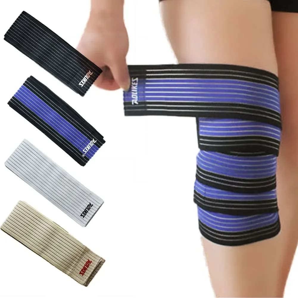 1PC Nastro kinesiologico sportivo per fasciatura di compressione per polpacci per caviglia, polso, ginocchio, polpaccio, coscia, protezione elastica di supporto