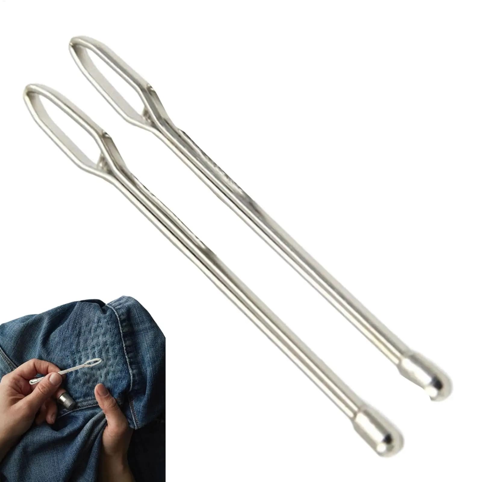 2pcs Wear Rope Garment Clips Sewing DIY Tools Elastic Band Tape Punch Cross Threader Wear Elastic Clamp