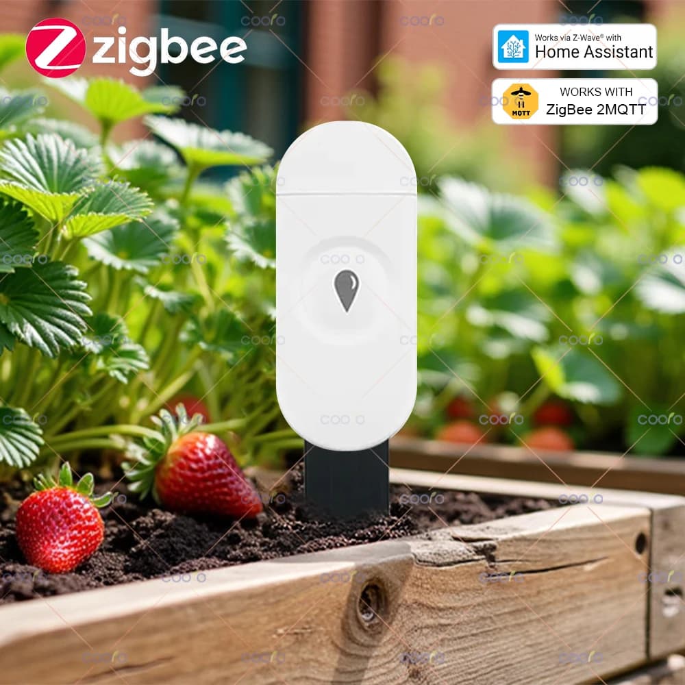 Zigbee Temperature Humidity Moisture Detector Smart Soil Tester Moisture Sensor Real Time Monitor Support Home Assistant Z2M