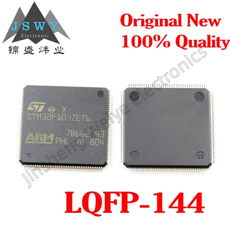 (1/10 PZ) STM32F103ZET6 LQFP144 Microcontrollore a doppia interfaccia USB/CAN Flash originale 72 MHz 512 KB