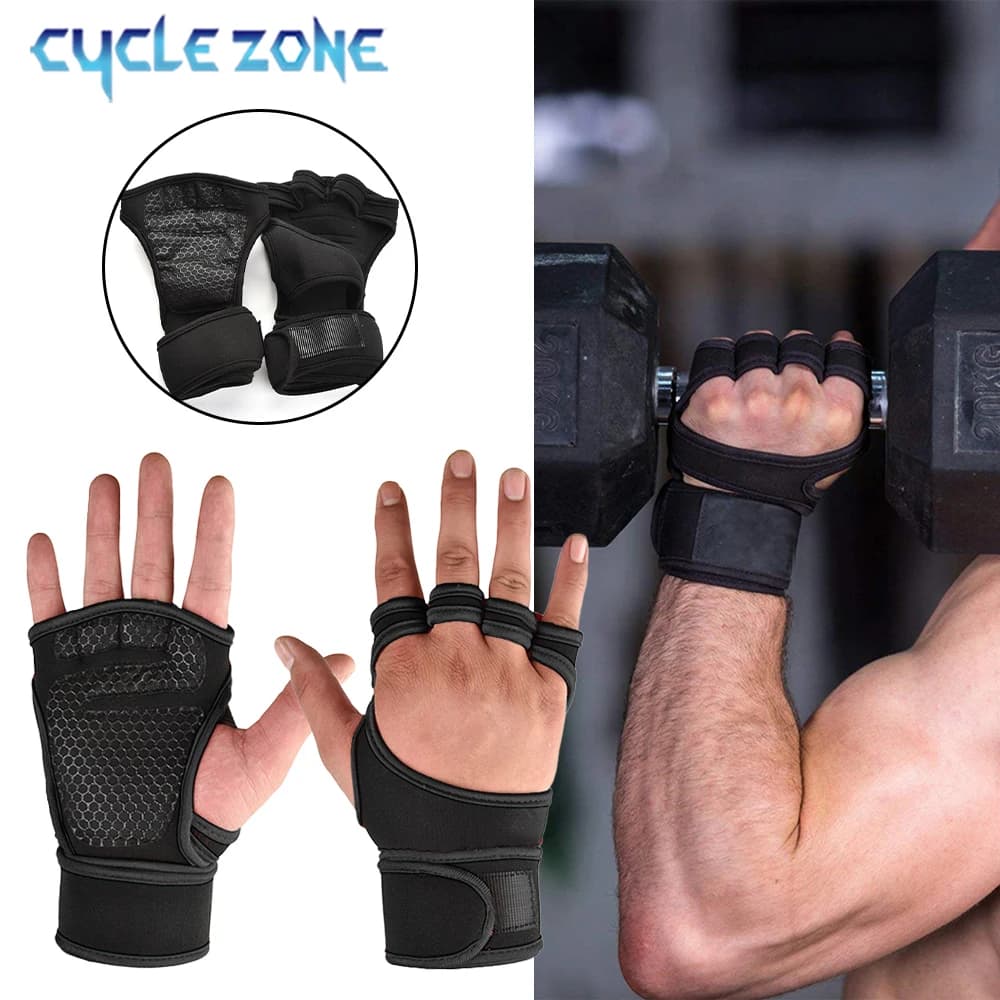 Fitness Sport Body Building Exercise Gloves Gym Sleeve Protective Gloves for palm MTB Cycling Gloves for Men Women