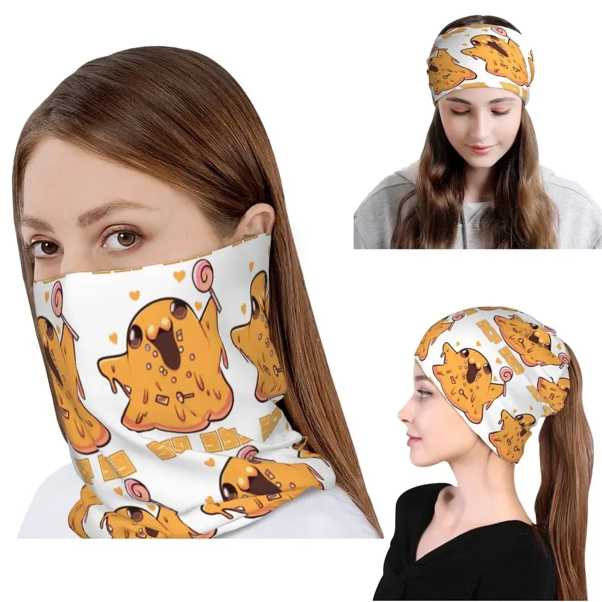 SCP 999 Bandana Neck Cover Face Scarf Multi-use Headband Beanies Hat Unisex Adult Winter
