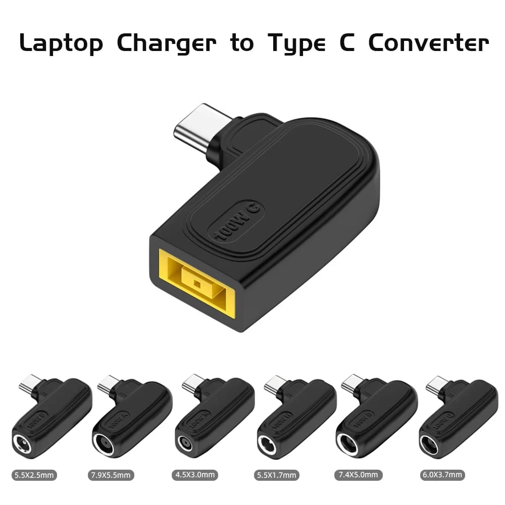 Convertitore adattatore di alimentazione CC a USB C PD da 100 W per Lenovo Asus HP Dell Acer Caricatore per laptop a connettore caricabatterie tipo C 5 V 9 V 20 V