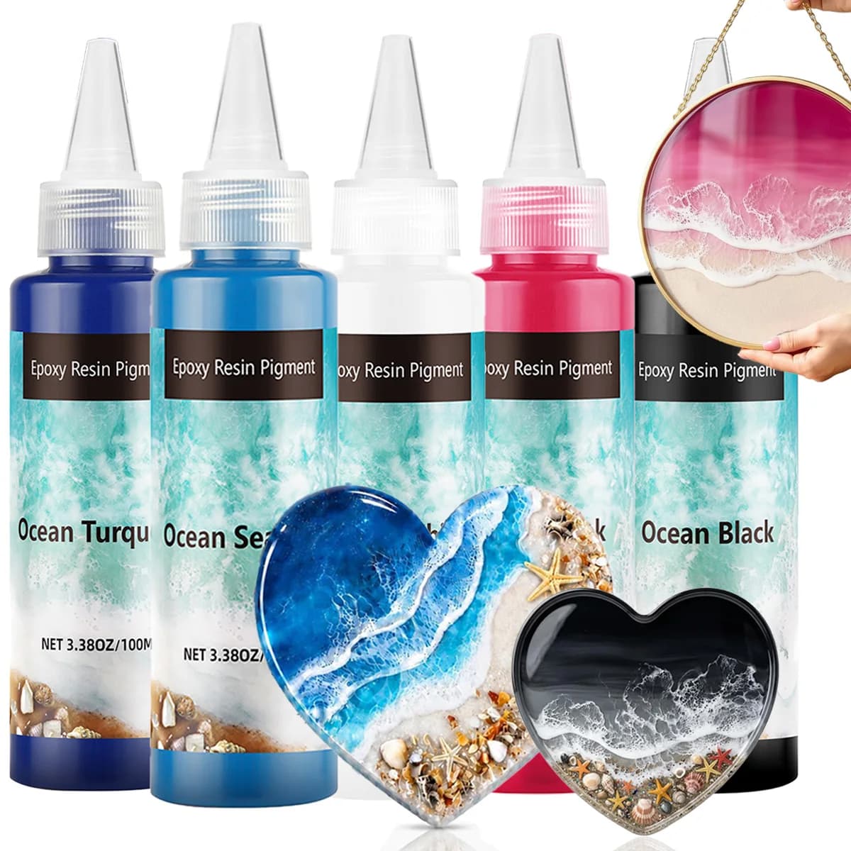 Deep Blue Epoxy Resin Pigment Paste 100ml 3.4oz, High Concentrated Dye for River Table Coasters Jewelry Molds Resin Art DIY Craf