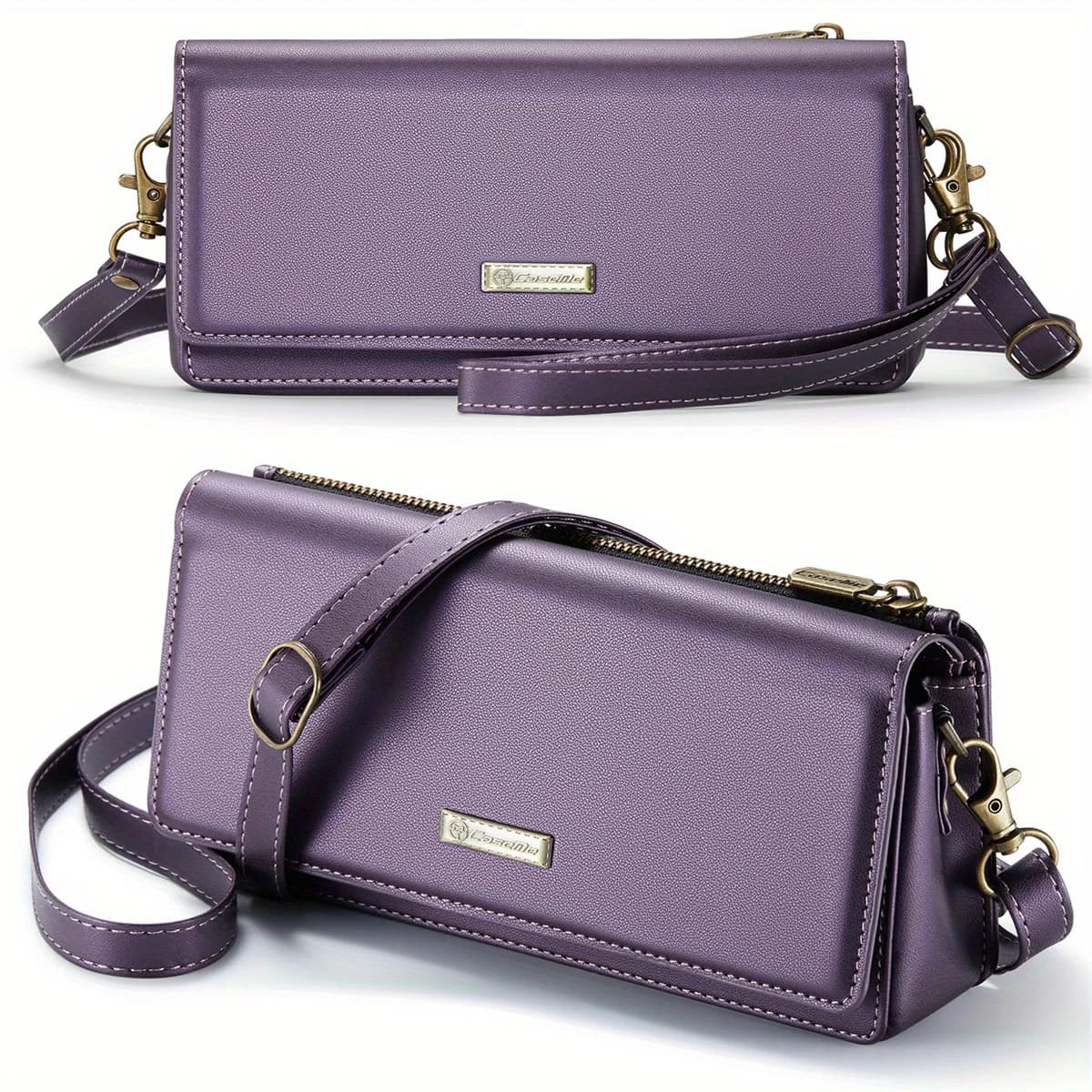 Piccola borsa per telefono a tracolla da donna, slot per schede con blocco RFID, tracolla per borsa a tracolla per cellulare