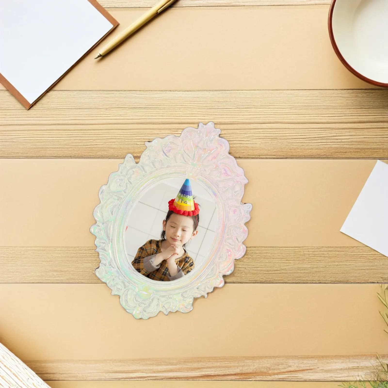 15Pcs Mini Vintage Picture Frames Resin Baroque Oval Square Heart Small Photo Frames for DIY Jewelry Display Dollhouse