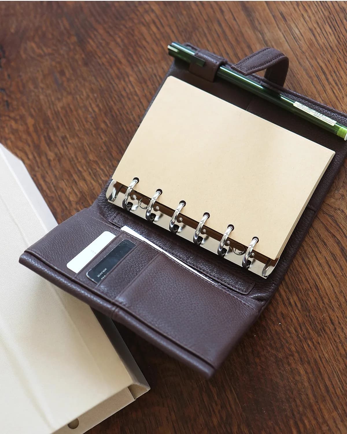 Agenda 2026 A7 in Pelle Pieno Fiore Marrone Scuro - Taccuino, Diario, Forniture per Journaling, Cancelleria