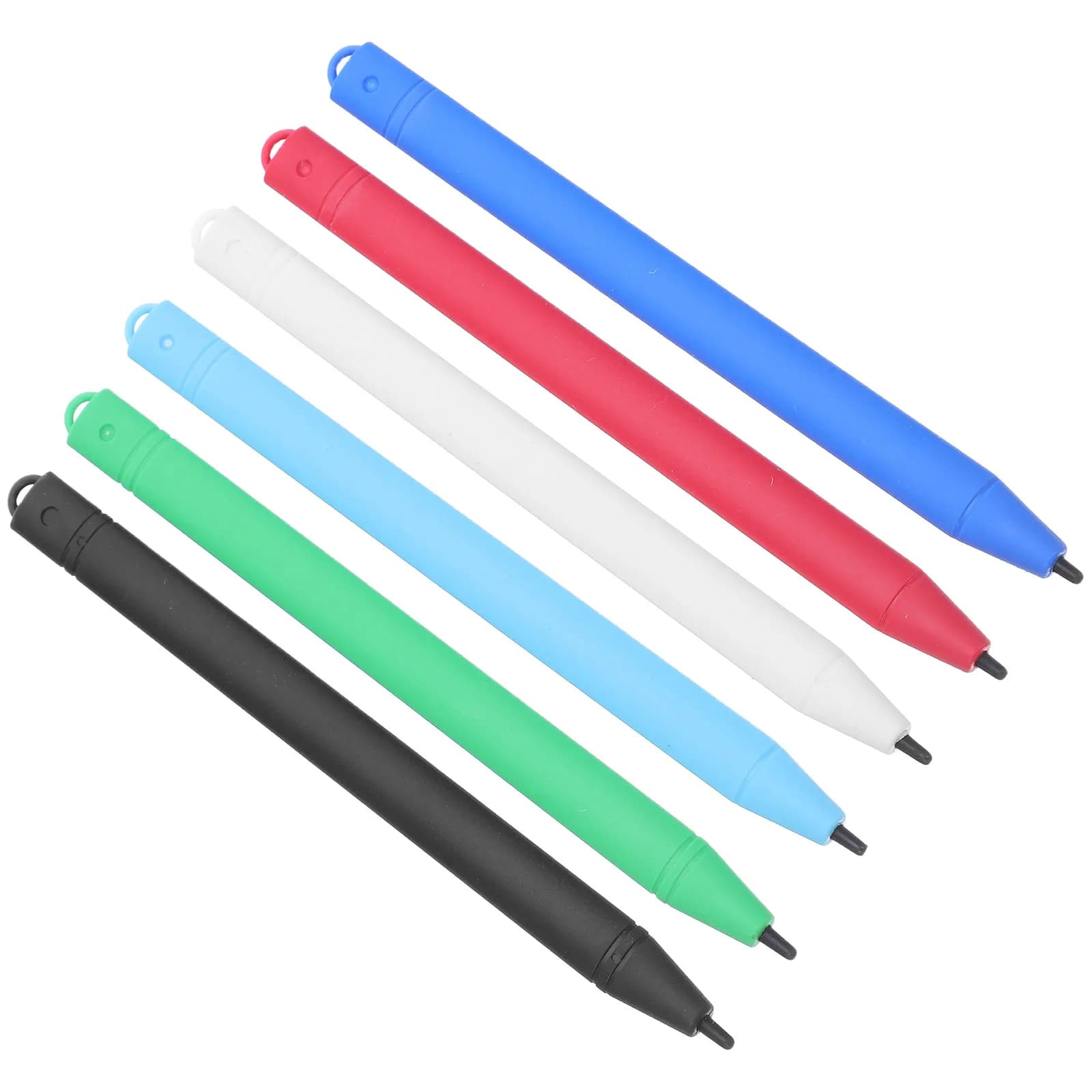 Set di 6 Penne per Tablet LCD, Penne Premium in Plastica per Bambini, Impugnatura Liscia Senza Bordi per Riconoscimento dei Colori, Disegno e Schizzi
