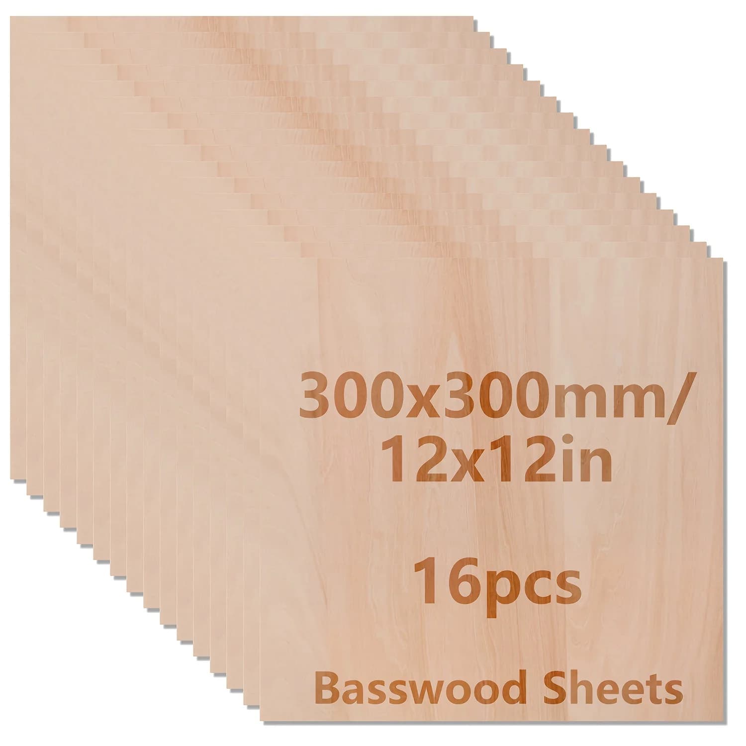16/8/4/2 pieces edge tile 12 inch x 12 inch x 0.08 inch, 2 mm laser cut wood, thin-cut handicraft wood, diy building modelling, blind