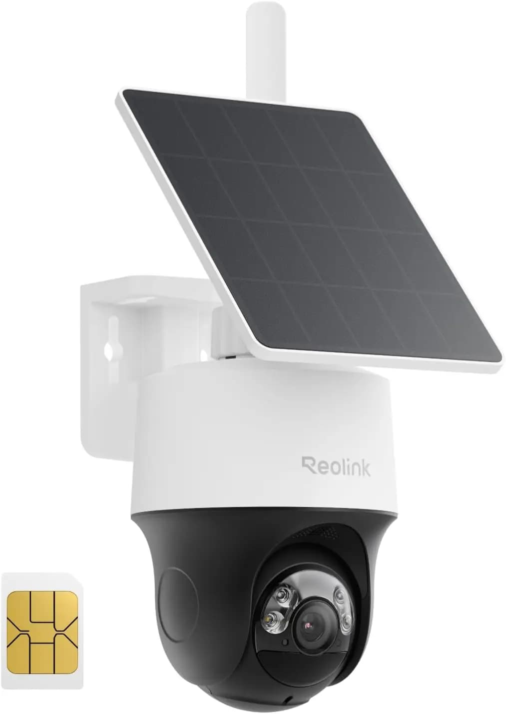Telecamera di Sicurezza Cellulare 4G LTE 2K, 360° ° Telecamera Pan-Tilt con Tracciamento Automatico, Alimentazione Solare Senza WiFi, Visione Notturna a Colori, Rilevamento AI Intelligente, Scheda SIM Integrata