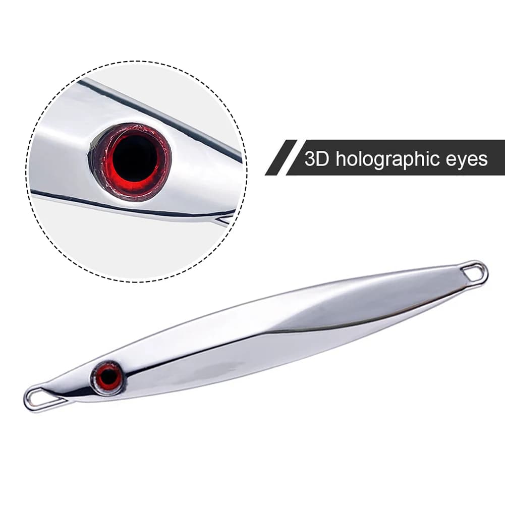 Jigging baits 20g-120g with Simulated Fish Eye, Rapid Anti-corrosion Jigging baits, Practical Water Fishing Accessories