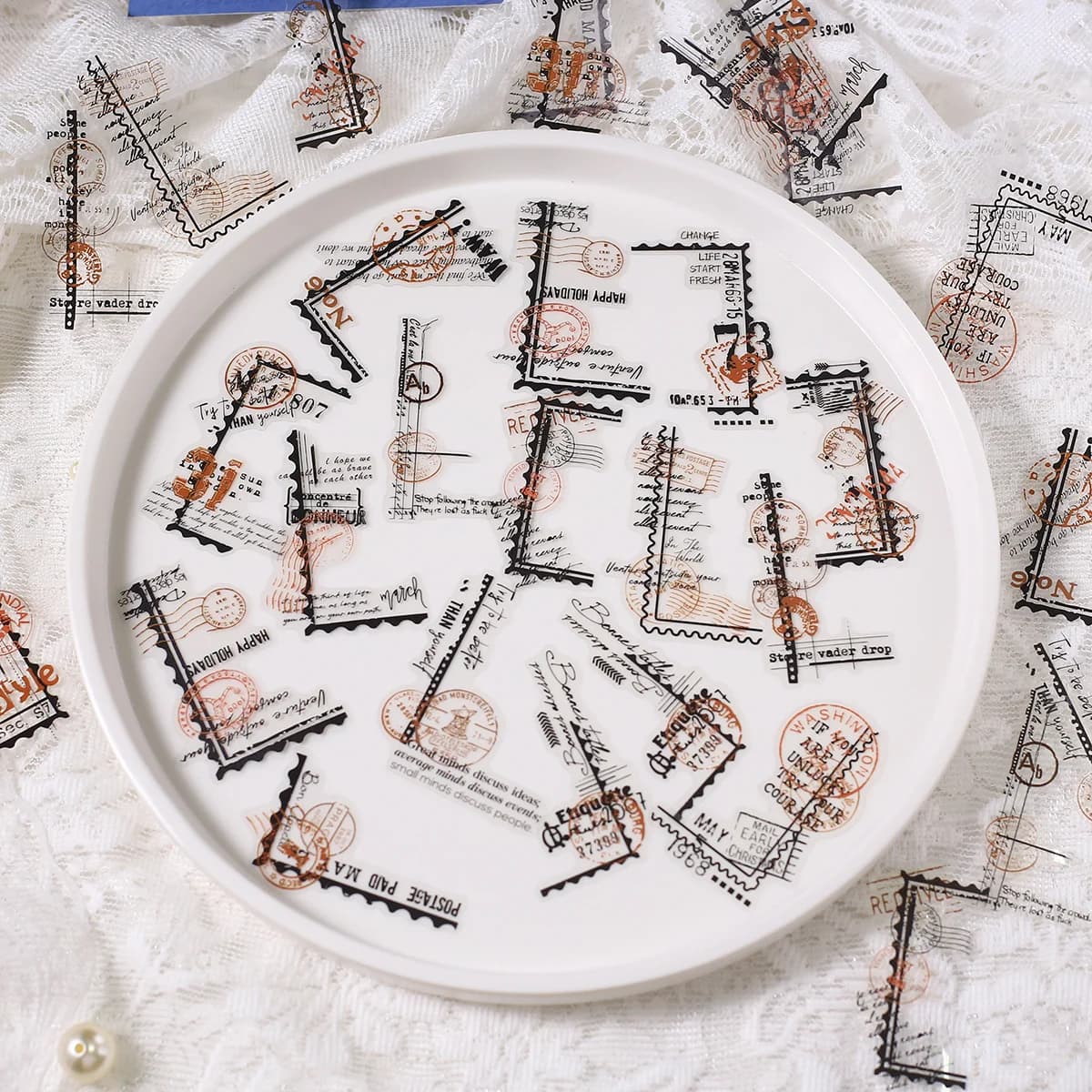 Confezione da 30 adesivi angolari in PET per scrapbooking, diario spazzatura fatto a mano, quaderni, pianificatori, materiali decorativi
