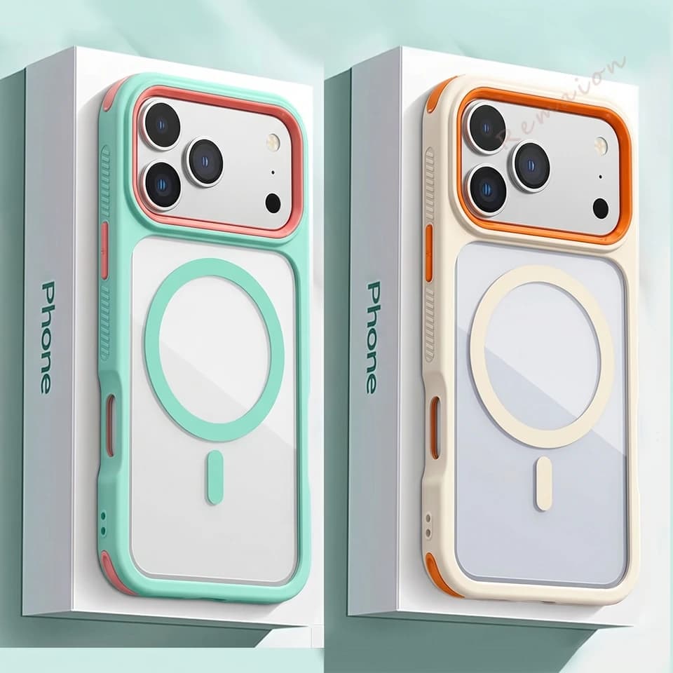 Magnetic Phone Case For iPhone 17 Air 13 11 12 14 15 16 Pro Max Plus Magsafe Official Wireless Charge Shockproof Protector Cover