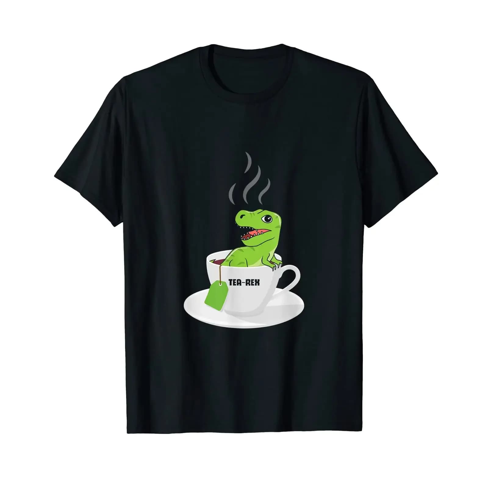 Maglietta Tea Rex Cute T Dinosaur Dino Shirt Lovers nera vintage, effetto lavato, morbida, versatile, leggermente comoda, leggermente elasticizzata, grafica traspirante