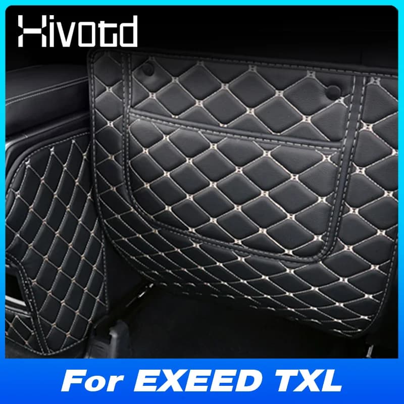 PU leather mat for rear seat car, waterproof, anti-shock, coating protection, for EXEED TXL 2021-2024, interior accessories
