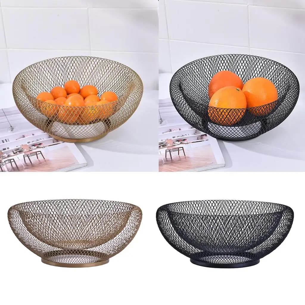 Cestino per frutta in ferro a 2 livelli Piatto per frutta Cestino portaoggetti per caramelle per frutta secca