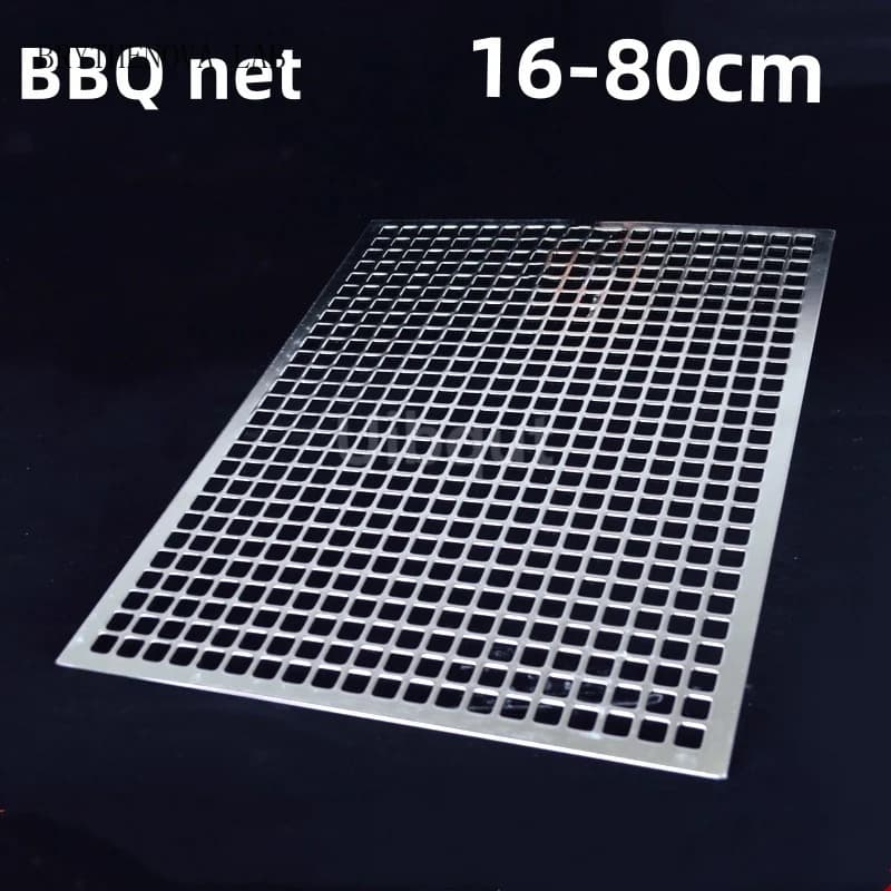 smooth 304 Stainless Steel rectangle BBQ Grill Mesh Roast Nets Tool Grill Iron Nets Barbecue Accessories Non-stick BBQ Mat Grid