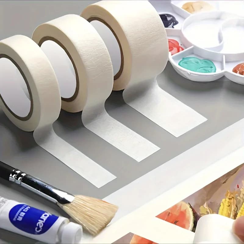 3-Pack Premium Watercolor Masking Tape – Acid-Free, Medium Adhesion, 3 Widths (1.5/2/3 cm), Suitable for Artists and Crafters