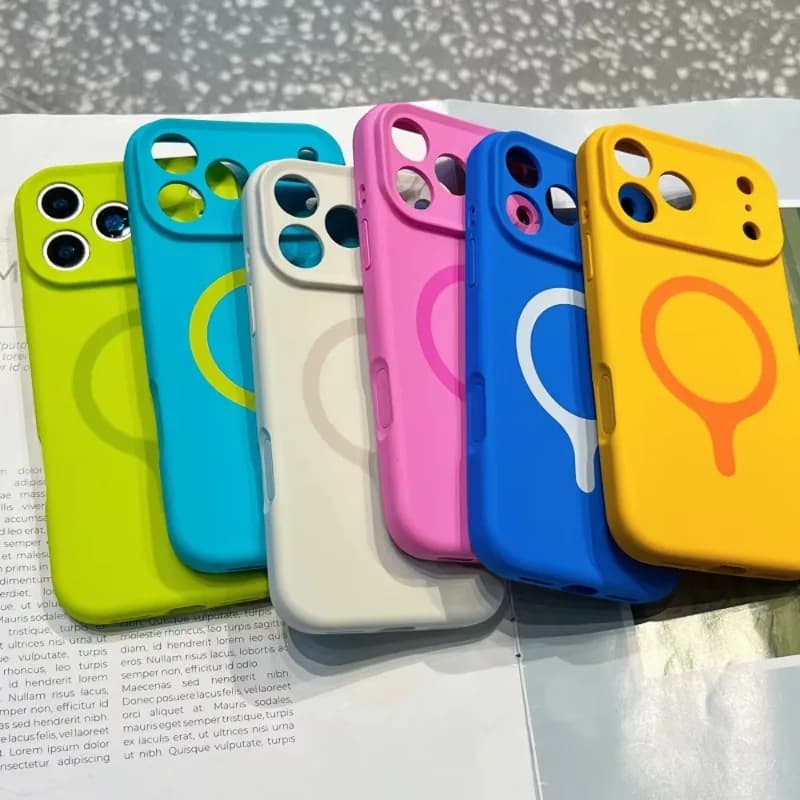 Liquid Silicone Magnetic Phone Case For iPhone 18 17 Pro Max 16 Pro Max For Magsafe Wireless Charging Skin Feel Shockproof Cover