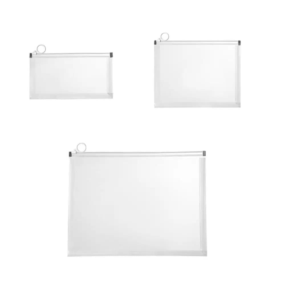Borsa portadocumenti multifunzionale A4/A5/A6 con cerniera, cartella trasparente per documenti, borsa portatile impermeabile per cancelleria, scuola e ufficio