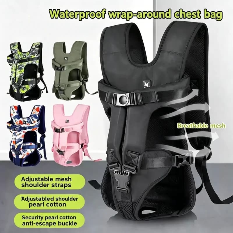Zaino Trasportino per Cani con Spugna Ispessita, Zaino Frontale per Cani, Portatile per Esterni, Regolabile e Avvolgente