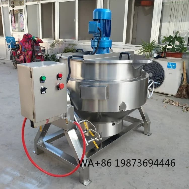 Bollitore a vapore, gas ed elettrico con agitatore per la cottura di marmellate