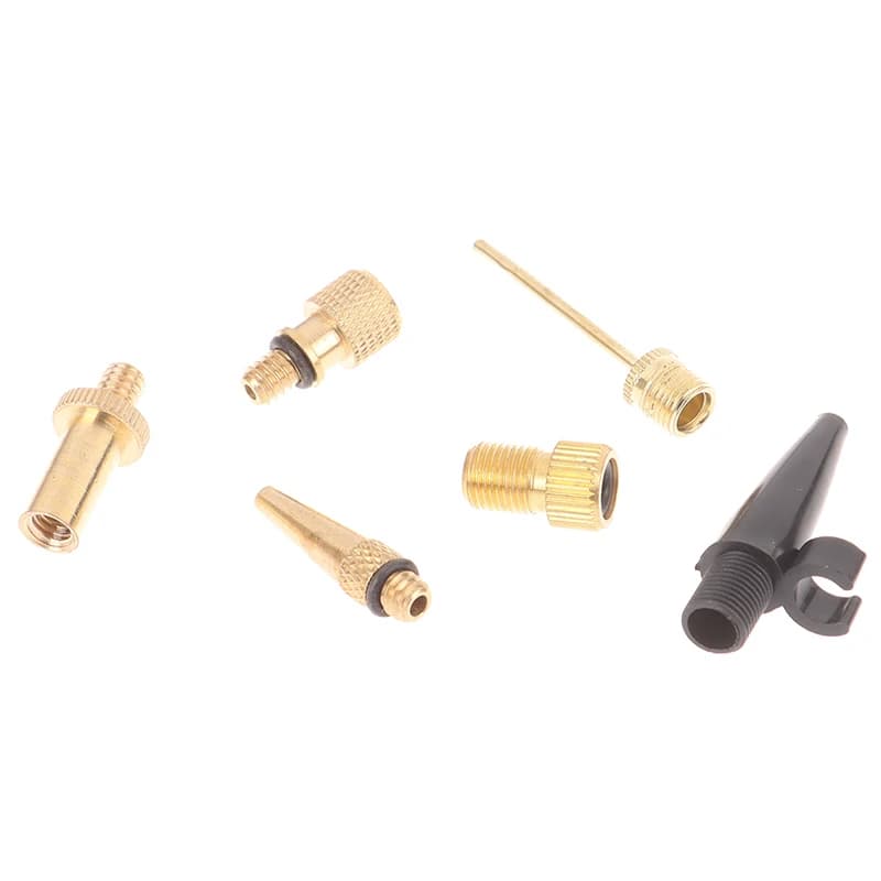 1 set adattatori per valvole per bicicletta per bici da strada e MTB pompa per pneumatici kit ugello pompa di gonfiaggio in rame tubo adattatore valvola Presta Schrader