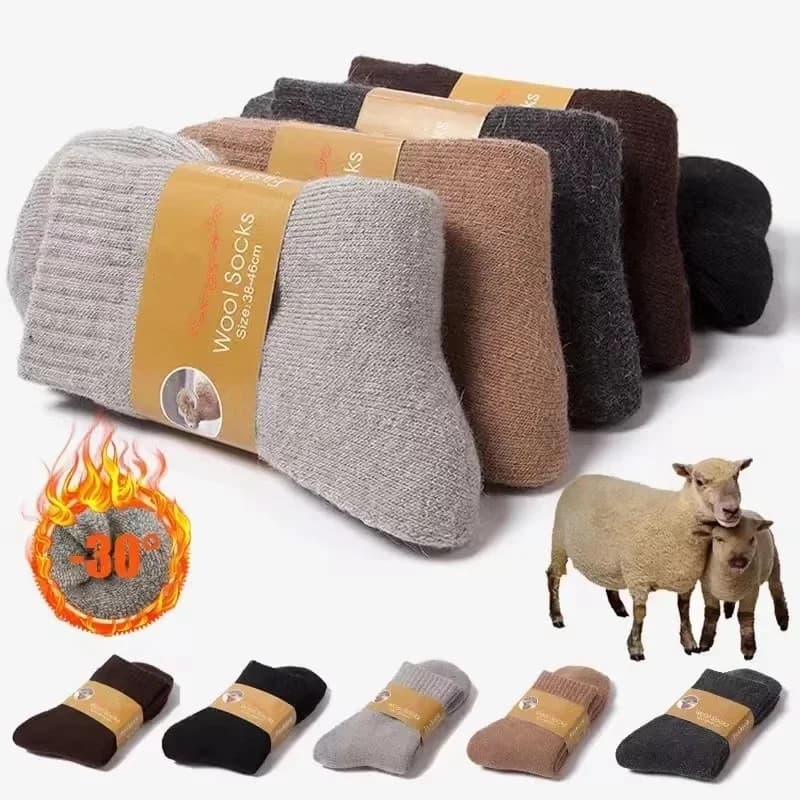 4 pairs/lot man winter thermal socks super thick wool man solid wool socks high quality merino snow cold socks hot wool socks