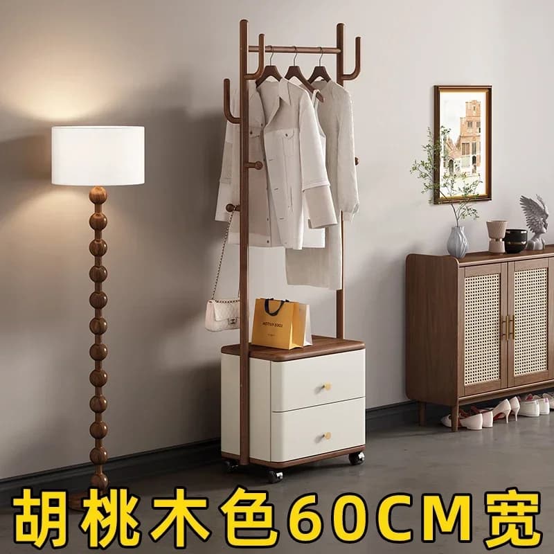A wooden hanger ash wood box all made of solid wood from floor to ceiling Suspended coat rack Living room
